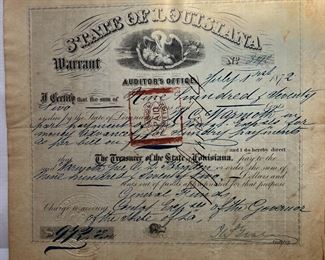 State of Louisiana Warrant 