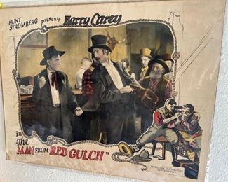 Hunt Stromberg Presents Harry Carey in “ The Man From Red Gulch” Lobby Card Movie Poster