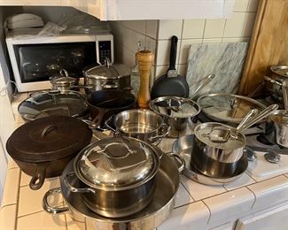 11 Piece Set of AllClad Pots 