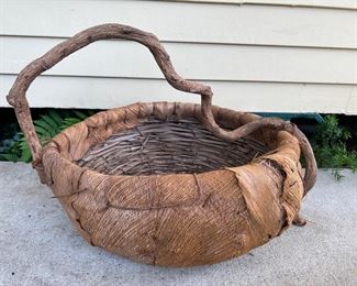 Handmade Indian leaf basket 