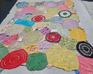Large-Tablecloth/Bedspread Nicely sewn Doilies.