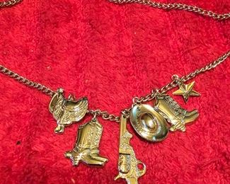 Not Gold! Light Metal little girl necklace.