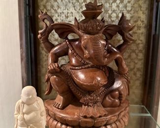 Wood carved Ganesha