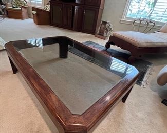 Low glass top table