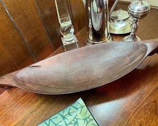 Indonesian canoe offering dish