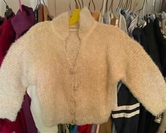 Vintage Cream Sweater w/Gold Thread