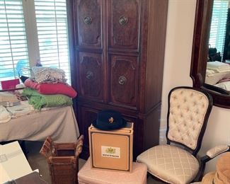 Stetson, Armoire, Vintage Pink Hamper & More!!