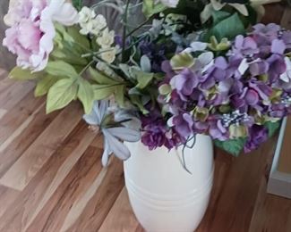 Decorative flowers in large vase