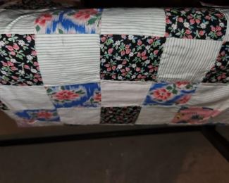 vintage handmade quilts and quilt rack