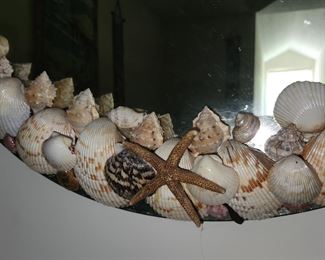 sea shell mirror detail