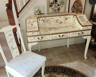 Asian themed desk & chair