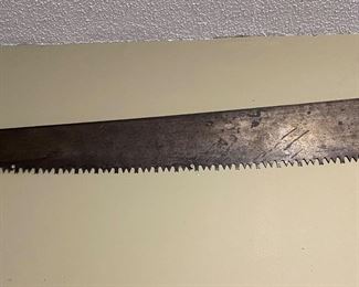 Antique 1887 E.C. Atkins & Co. Vintage Crosscut (Cross Cut) Saw (4’10” approximately total length) Indianapolis, Indiana USA 