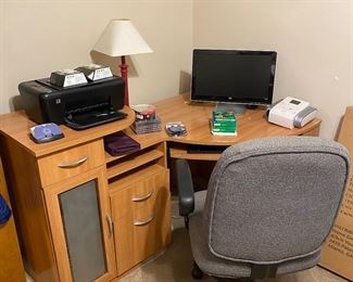 Office Desk, Chair, Printer 