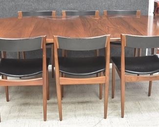 SIGNED HENRY ROSENGREN HANSEN DINING ROOM SET 