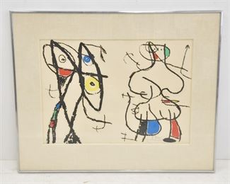 JOAN MIRO "LE COURTISAN GROTESQUE" LITHOGRAPH 