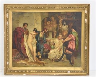 AFTER JL GEROME SLAVE TRADER OIL ON PANEL 