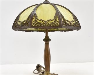 SLAG GLASS LAMP 