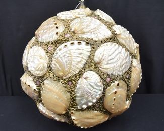 VICTORIAN ABALONE SHELL PENDANT FIXTURE 