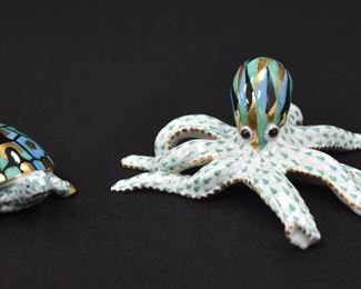 HEREND TURTLE & OCTOPUS 