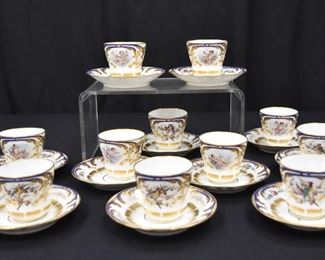 SEVRES CUPS & SAUCERS 