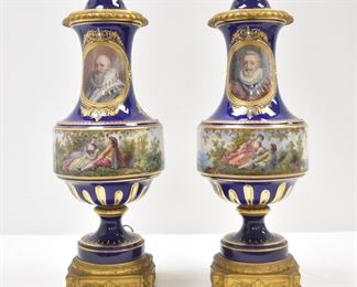 LARGE SEVRES LAMPS 
