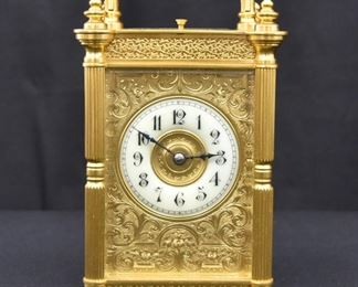 FRENCH BRONZE CARRIAGE CLOCK 