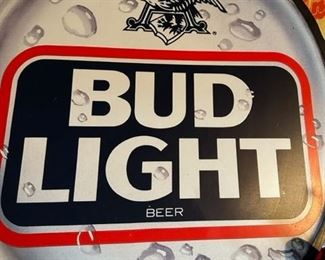 METAL SIGN BUD LIGHT BEER CAP