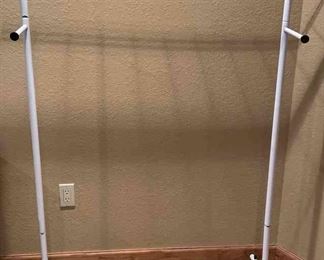 White Metal Clothes Rack