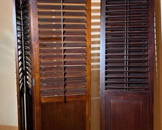 2 Wooden Shuttered Room Dividers