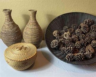 Wicker Baskets Vases