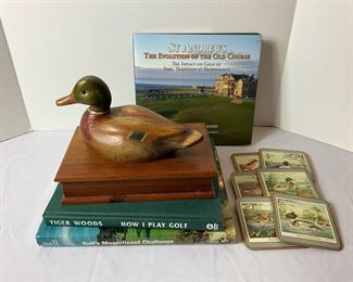Golf Books Wooden Duck Box
