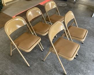 5 Metal Folding Chairs