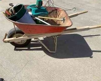 Wheelbarrow Various Garden Tools