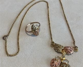 Black Hills Gold Necklace Ring