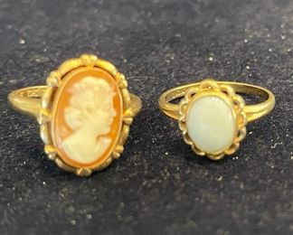 10 K Cameo Stone Rings