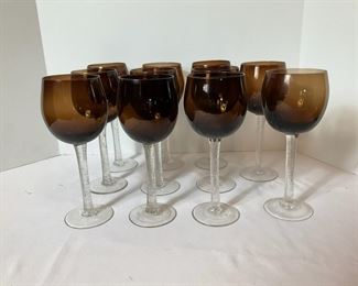 Brown Stemmed Glasses