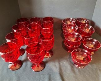 Red Goblets Dessert Dishes