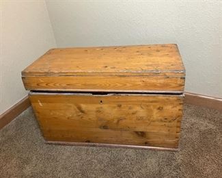 Wooden Trunk With Tray