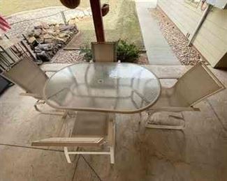 Patio Table & 4 Chairs #1