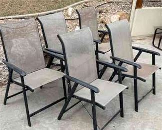 5 Folding Patio Chairs