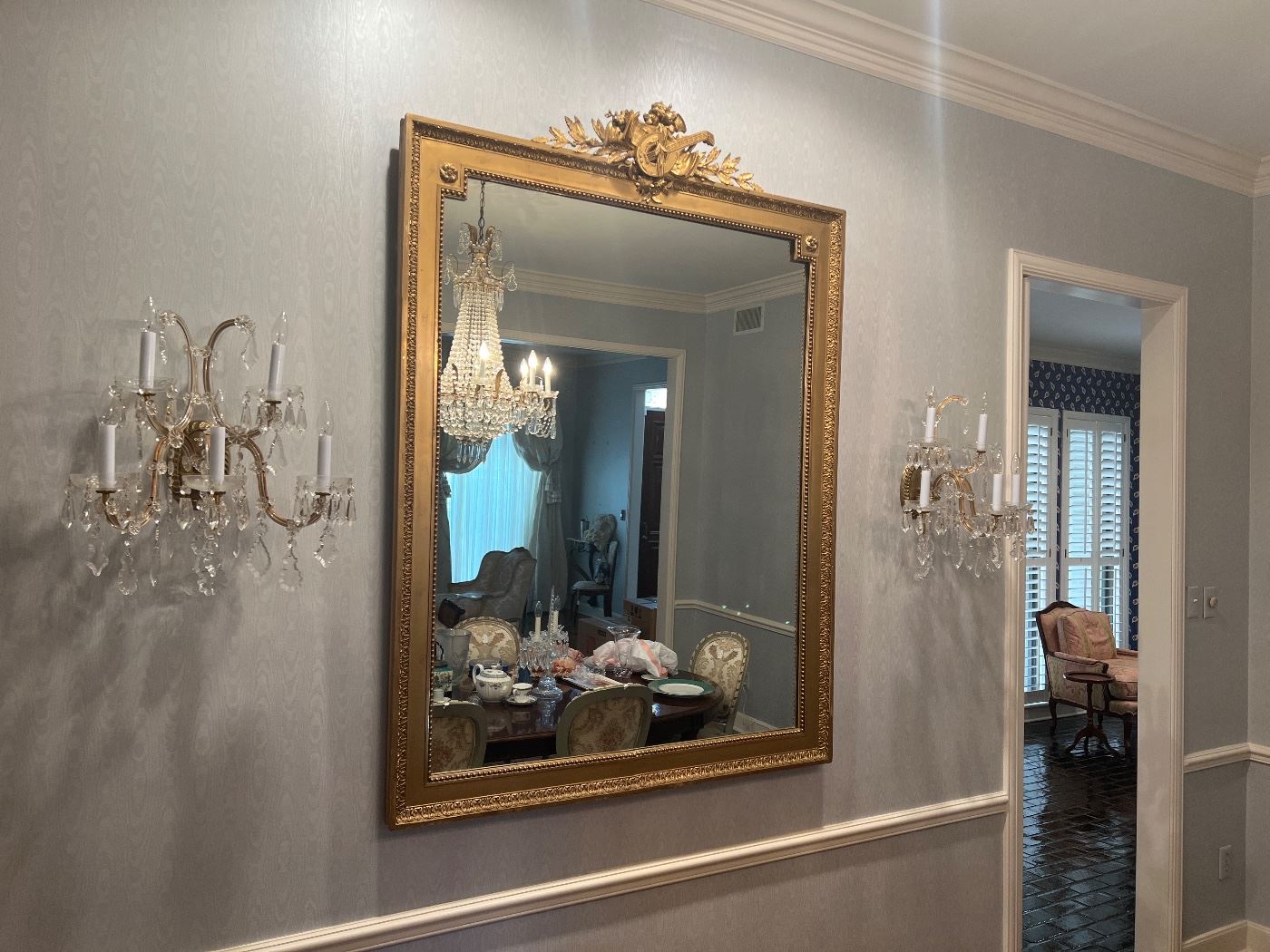 The Crystal sconces are avail thru out the home 