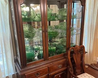 China cabinet not for sale, glassware is for sale