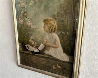Old framed print