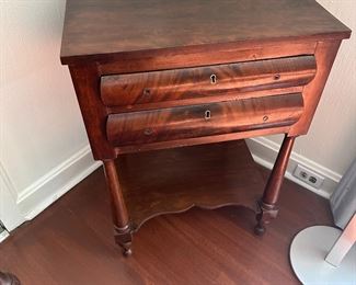 Antique Mahogany two drawer table