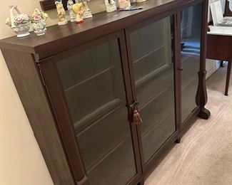 Triple door Mahogany bookcase