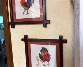 Cross Stitch chickens