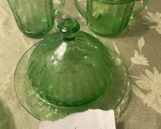 Floral Poinsette Pattern Depression Glass
