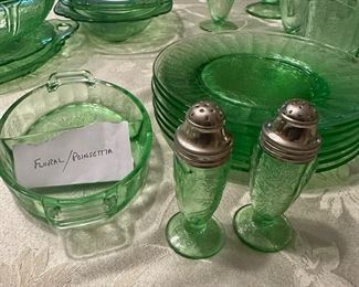 Floral Poinsette Depression Glass