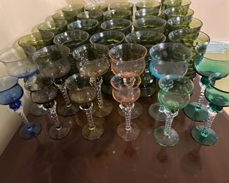 Blown Bohemian wine glasses