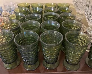 Green Whitehall glasses